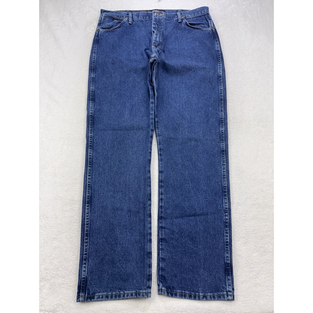 Wrangler Jeans‎ Men 38x32 Blue George Straight Cowboy Cut Denim Western 13MWGSHD